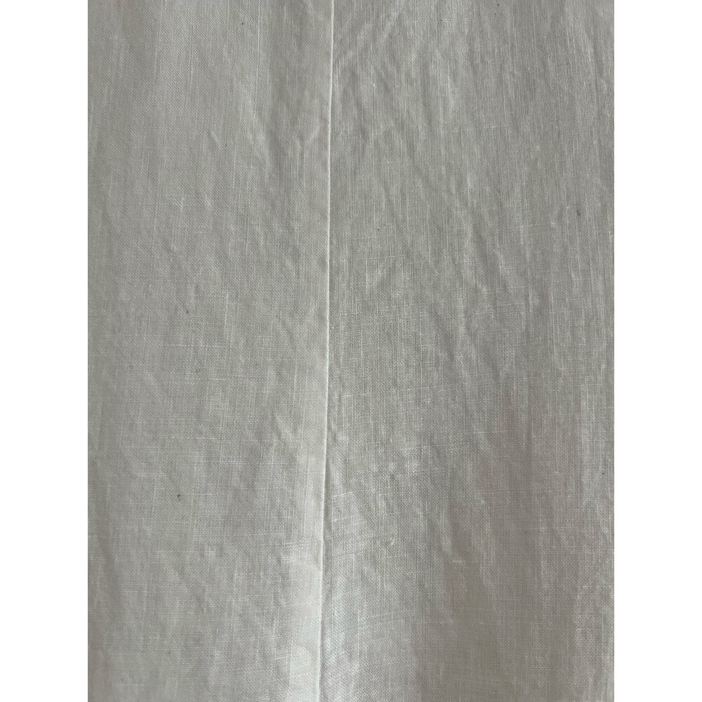 Eileen Fisher Irish Linen Swiss Dot Sleeveless Dress White A-Line Midi PS *Flaws - Picture 10 of 13
